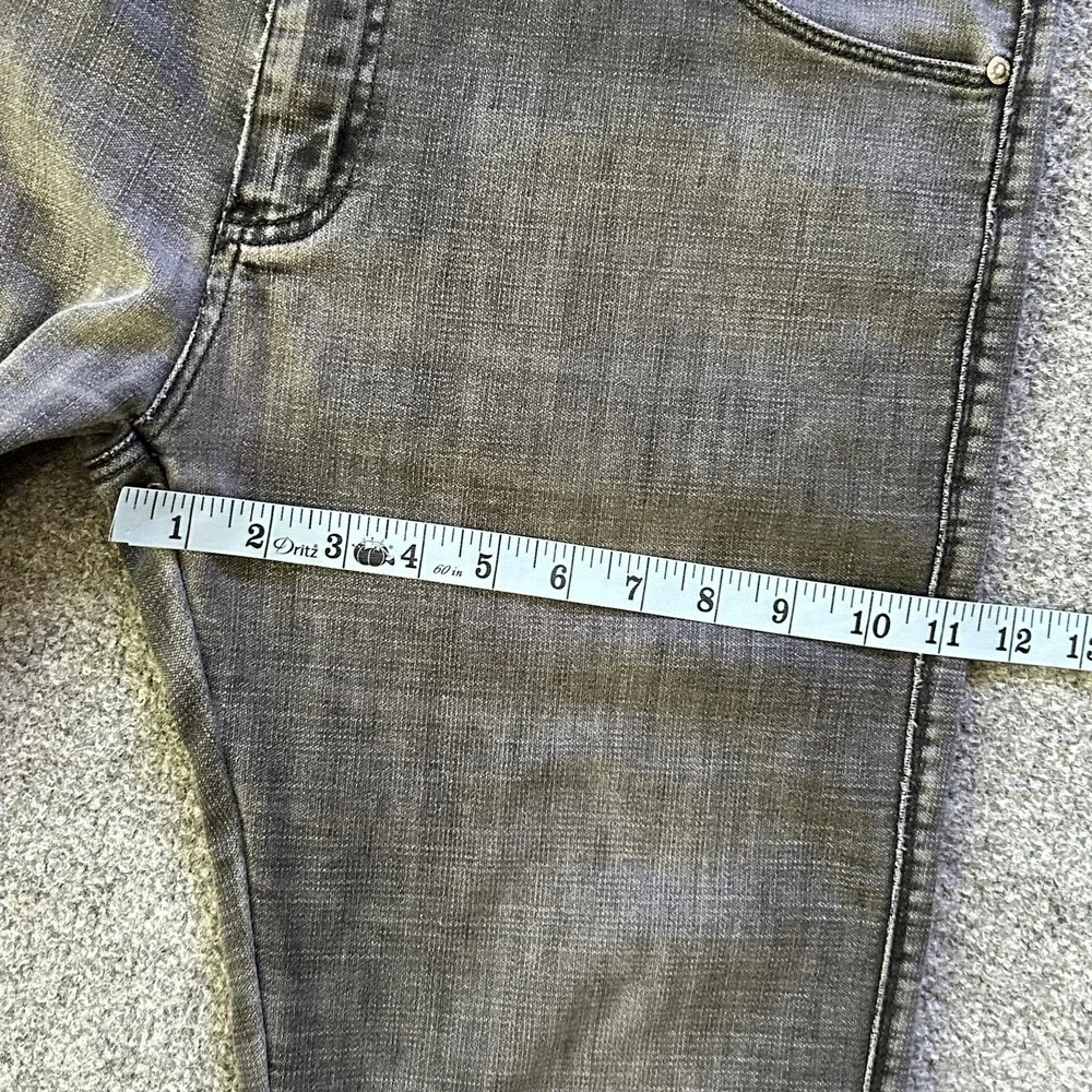 Prada Jeans Mens 36x31 Gray Medium Wash Slim Skinny Denim Plaid Lined Italy